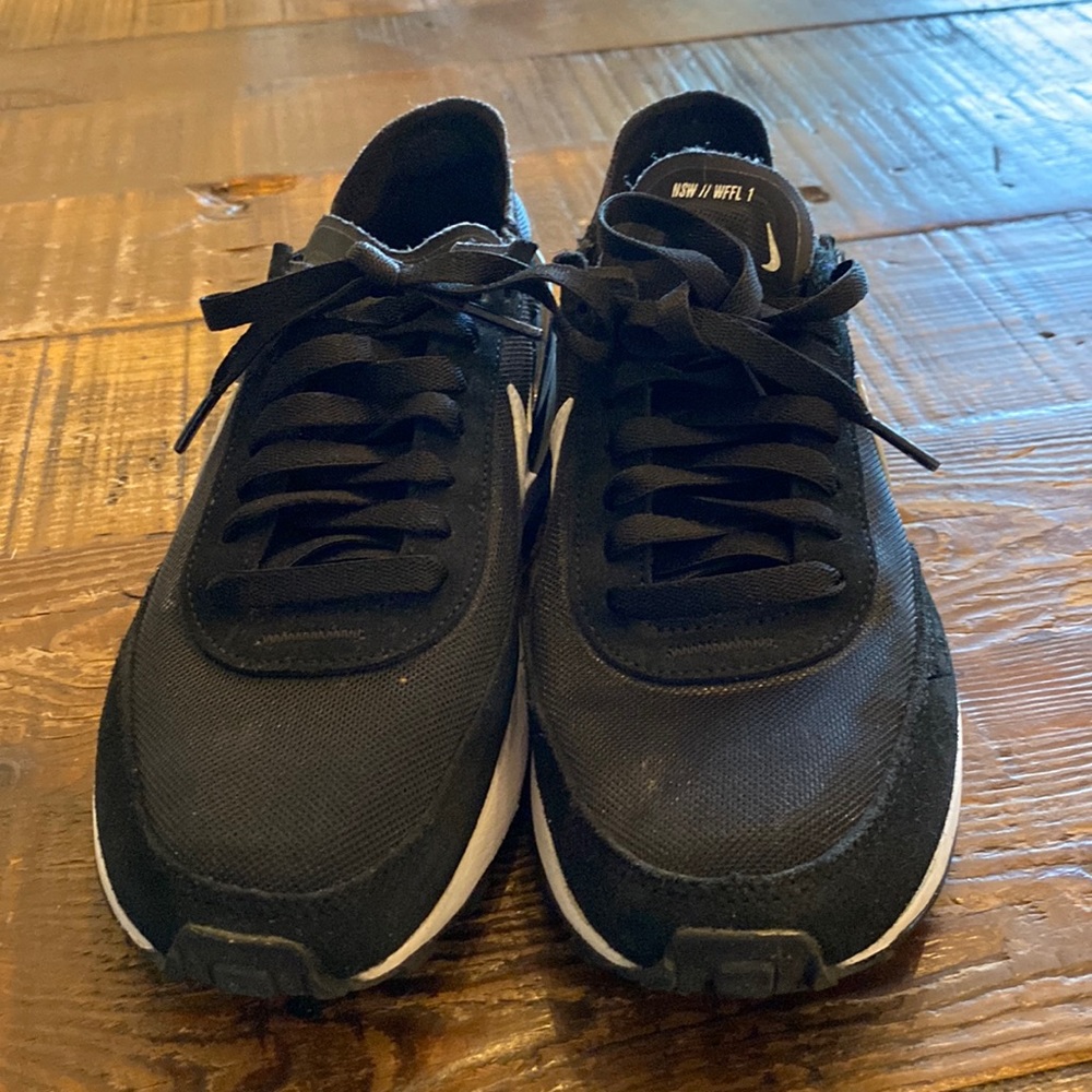 Women’s Nike Waffle One Black/White. Size 7.5